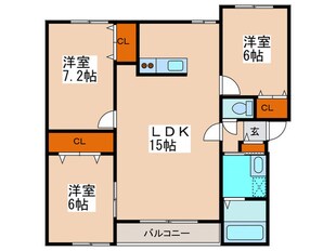 シャイニングコ－トクリビアⅡの物件間取画像